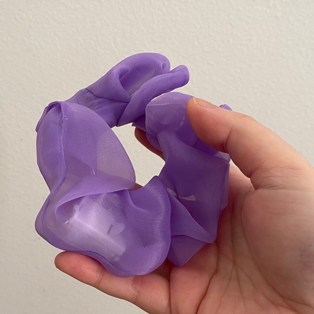 Elegant Purple Hair Scrunchie